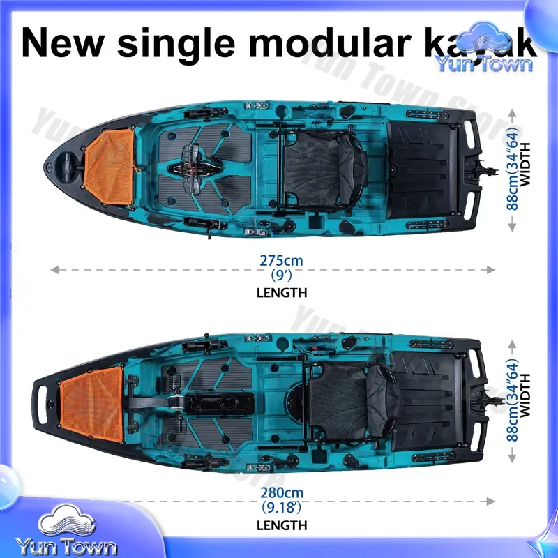 Kayak modular de 9.5 pies, tip - Fishing Kayak Pedal Drive reseña y precio